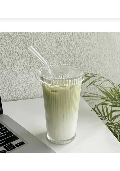 2 Adet 600 ml Mika Kapaklı Pipetli Origami Stil Mika Bardak | Sunum Bardağı Meşrubat Bardağı fırsatları