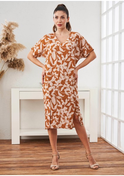Kadın Keten Elbise - 45571