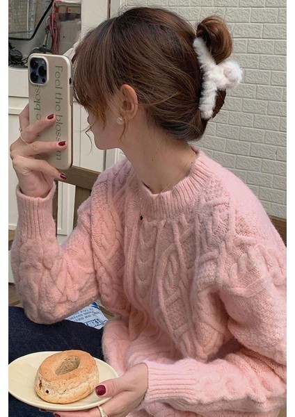 Kadın 4'lü Kahve Tonları Peluş Mandal Toka Seti fiyatları