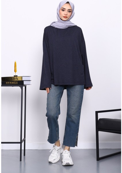 Lacivert Yarım Balıkçı Yaka Bluz fiyatları