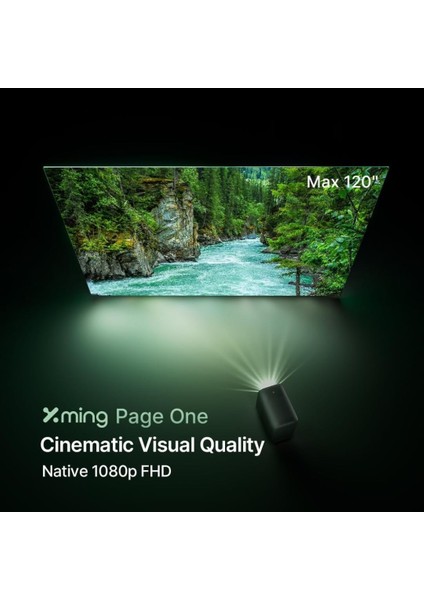 Xming Page One Projeksiyon Cihazı, Google Tv, 500 Cvia Lümen, Dolby Vision & Audio, HDMI 2. fırsatları