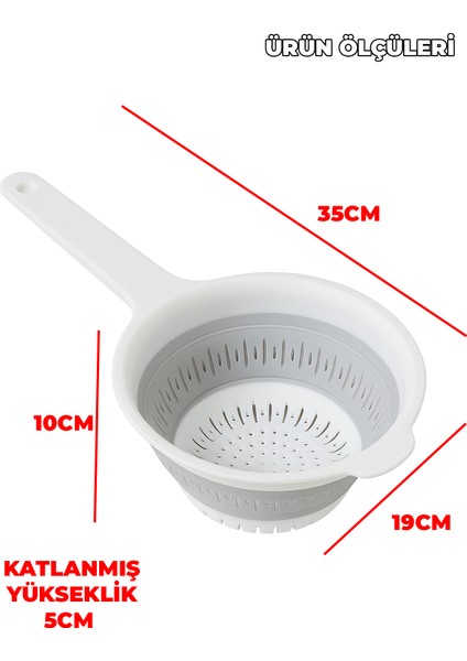 Yer Kaplamaz Katlanabilir Saplı Süzgeç - Akordiyon - Katlanır Süzgeç - Pirinç Meyve Yıkama Süzgeci indirimleri