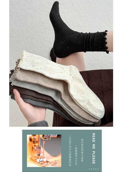 Çok Uyumlu Kulaklı Dantelli Kısa Çorap (Yurt Dışından) modelleri