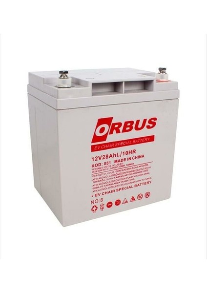 12 Volt 28 Amper Yatay Jel Engelli Sandalye Aküsü 177*166*126MM 8.3 kg