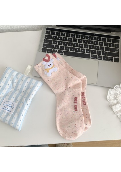 3D Kulaklı Ayıcık Orta Boy Pamuklu Çorap (Yurt Dışından) fiyatları