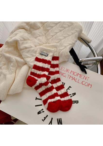 Isıtmalı Kadife Kırmızı Çorap (Yurt Dışından)