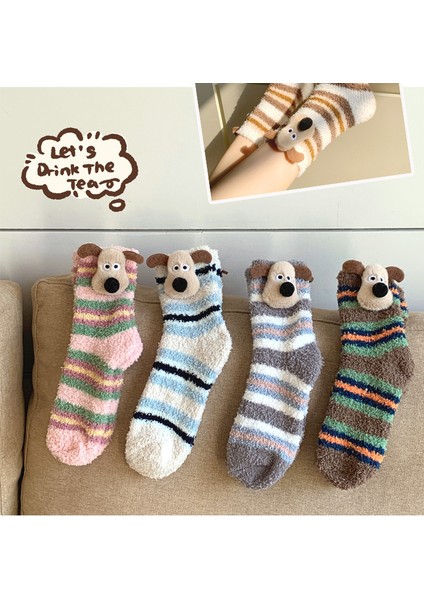 Kalın Düz Yünlü Orta Boy Çorap (Yurt Dışından) modelleri