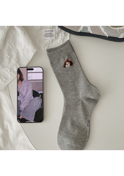 Orta Boy Çorap, Popüler Tarzı, Sevimli Japon Stili, Çok Yönlü Kartonlu Fleşör (Yurt Dışından)