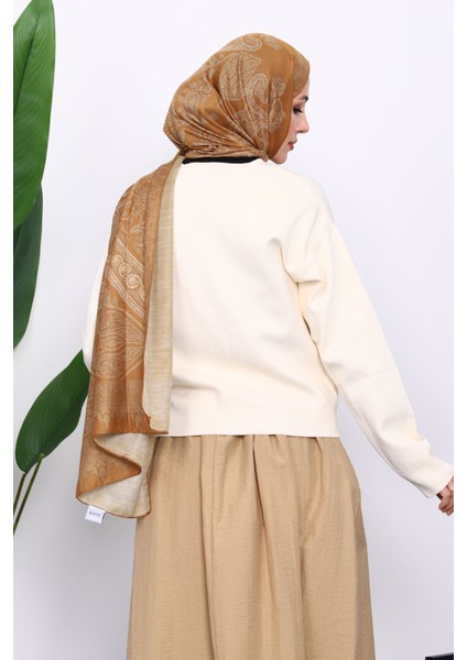 Krem Çift Cepli Fermuarlı Triko Hırka fırsatları