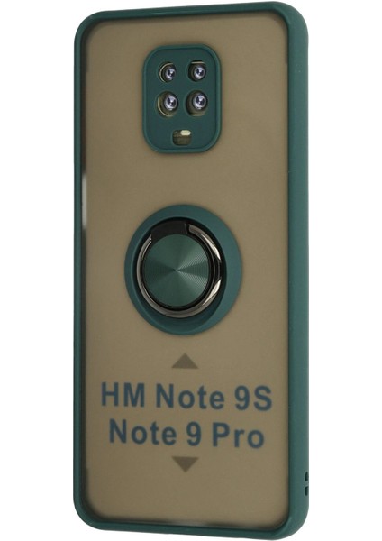 Xiaomi Redmi Note 9 Pro Kılıf Montreal Yüzüklü Silikon Kapak - Yeşil - MRS1259-3425 fiyatları