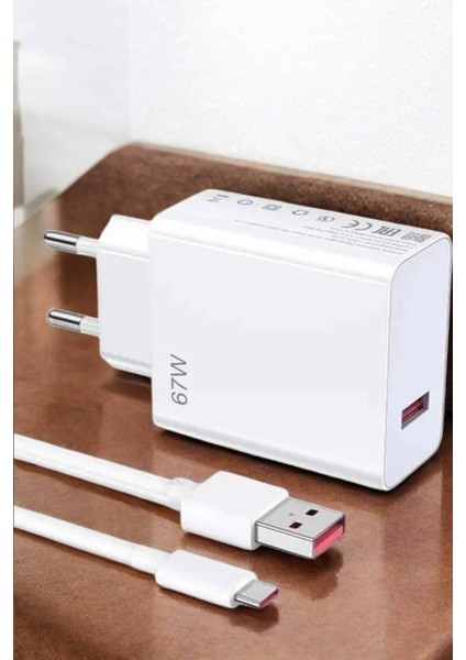 Şarj Aleti 67W Hızlı Şarj Turbo Type-C Uyumlu Şarj Adaptörü Kablosu - M605K696-R85605 fırsatları