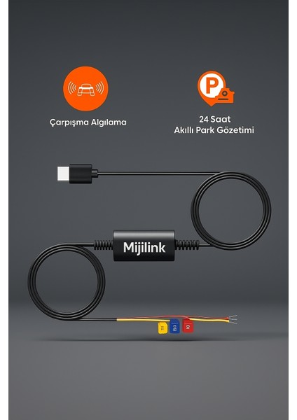 Type-C 70mai Park Gözetim Modu Kablosu Azdome Carlover 70MAI A500S Pro A200 M310 UP03 A510 A810 X800-2 A800S X800 azdome M660 S2 a3 carlover fiyatları