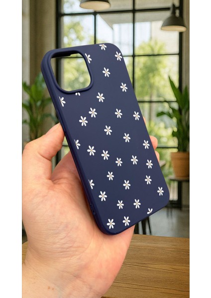 iPhone 13/14 - Mini Papatya Desenli Silikon Darbe Emici Klasik Korumalı Rubber KILIF277 modelleri