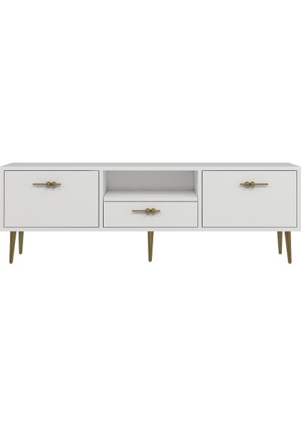 1325DROPDD-32 Tv Sehpası Beyaz-Altın modelleri