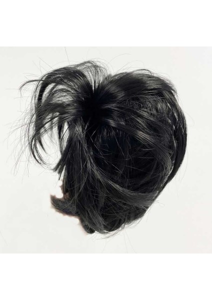 Siyah Renk Düz Model Hazır Telli Saç Şeklinde Peruk Postiş Toka fiyatları