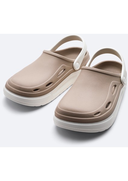 Erkek Vizon-Beyaz Eva Terlik A31Y8316