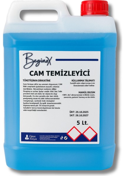 Cam Temizleyici 5 Litre İz Bırakmadan Parlak Temizlik (4’lü Avantaj Paket) modelleri