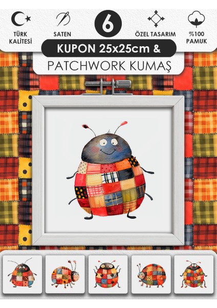 Patchwork Kumaş Seti – Dikiş ve Hobi Için %100 Pamuk Desenli Kumaş Kuponları