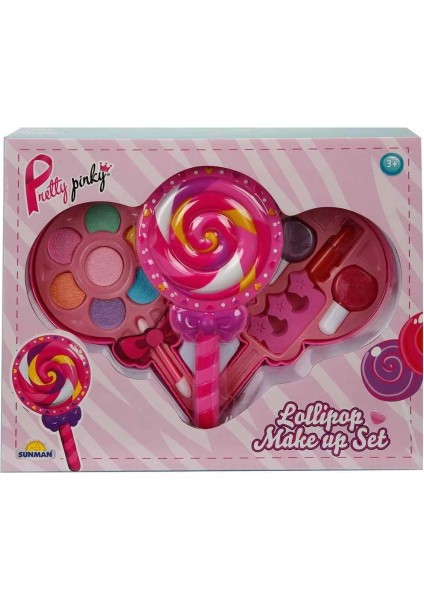 Çocuk 2598 Lolipop Şekilli 2 Katlı Makyaj Güzellik Seti