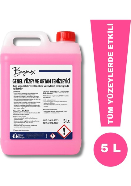 Genel Yüzey ve Ortam Temizleyici 5 Litre – Ferah Koku, Maksimum Hijyen (4’lü Avantaj Paket) fiyatları
