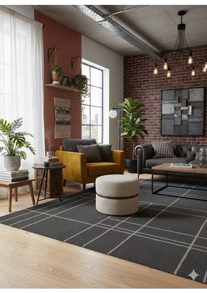 Modern Örgü Dokulu Lüks Yuvarlak Puf Tabure | Salon Oturma Odası Dekoratif Ayak Uzatma Taburesi