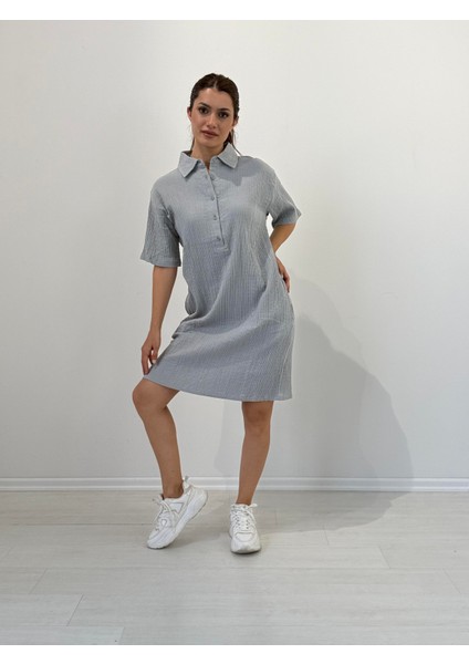 Kadın Müslin Elbise - 45044