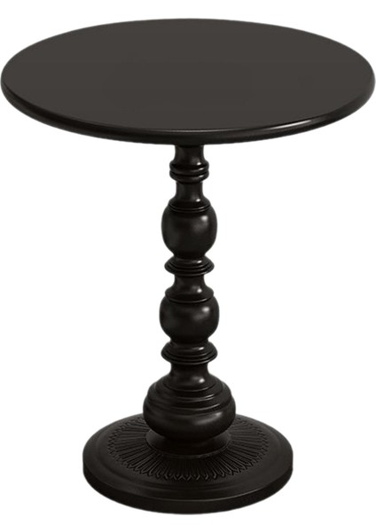 Kanepe Masası Demir Yapı Yuvarlak Sehpa Otel Yatak Odası Küçük Yer Siyah Küçük (Yurt Dışından)