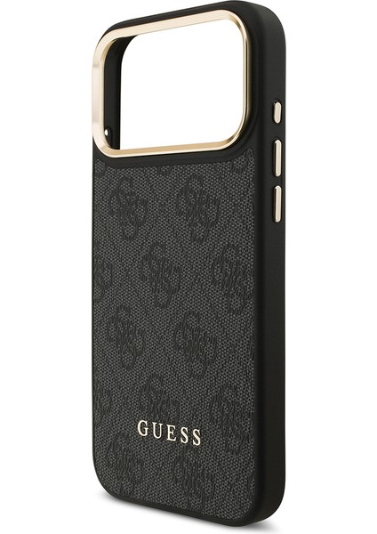 iPhone 17 Pro Max Uyumlu Kılıf Guess Lisanslı M-Safeli Askılı ve 4g Logo Kartlıklı Kapak Siyah