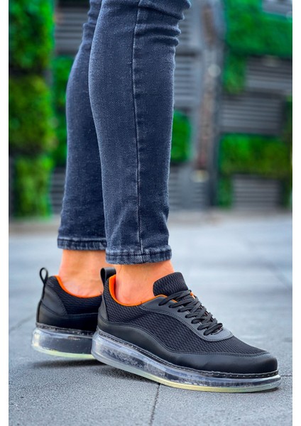 CH181 - Rrt Ipekyol Erkek Ayakkabı Sıyah - Turuncu