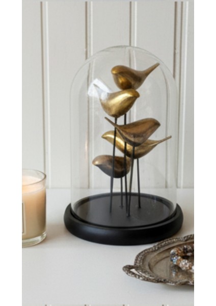 Kuş Ailesi Cam Fanus Heykel fiyatları