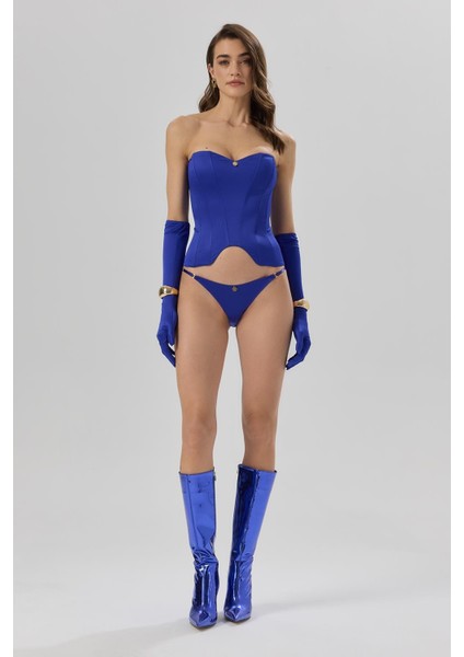 Addria Saks Mavisi Saten Korse fiyatları