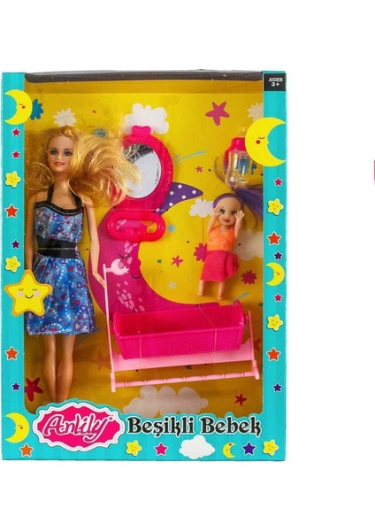 Çocuk Anlily Kutulu Beşikli Bebek