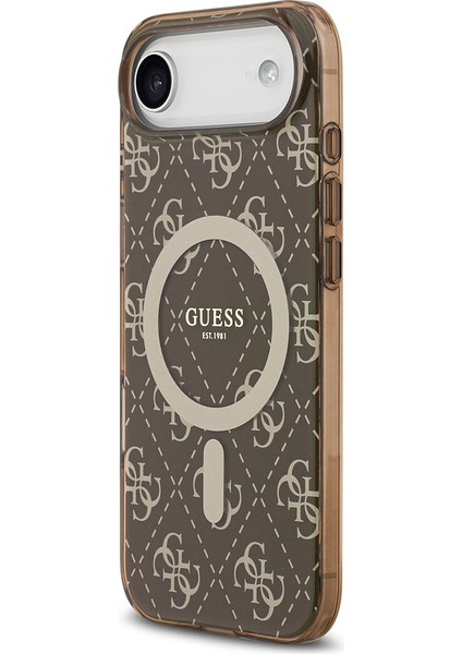 iPhone 17 Air Uyumlu Kılıf Guess Lisanslı M-Safeli Iml Baskılı Klasik Logolu 4g Desenli Kahverengi fiyatları