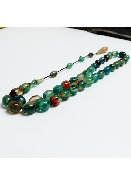 Çok Renkli Ateş Kehribarı Tesbih fiyatları