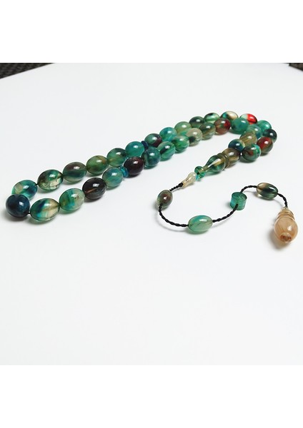 Çok Renkli Ateş Kehribarı Tesbih modelleri