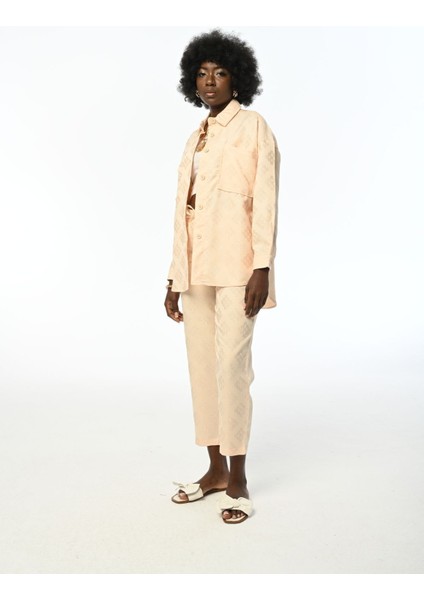 Kadın Desenli Gömlek Ceket