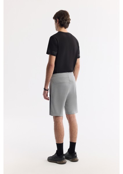 Erkek Gri Beli Lastikli Bağcıklı Soft Touch Örme Regular Fit Şort A51Y3602