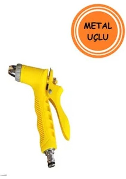 Metal Uçlu Sağlam Plastik Sulama Sarı
