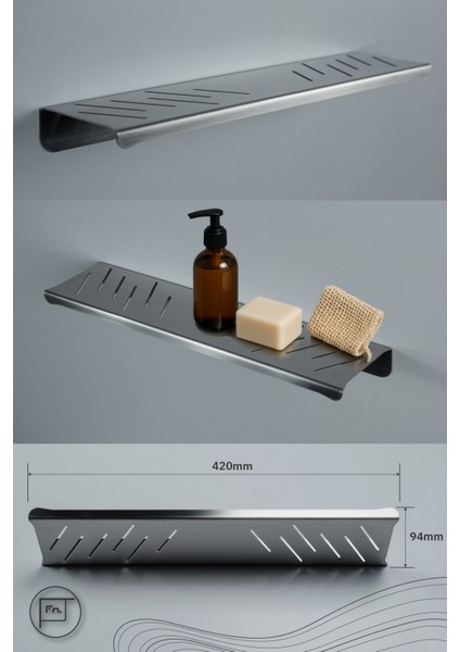 Serel - Paslanmaz Çift Taraflı Duvar Rafı modelleri