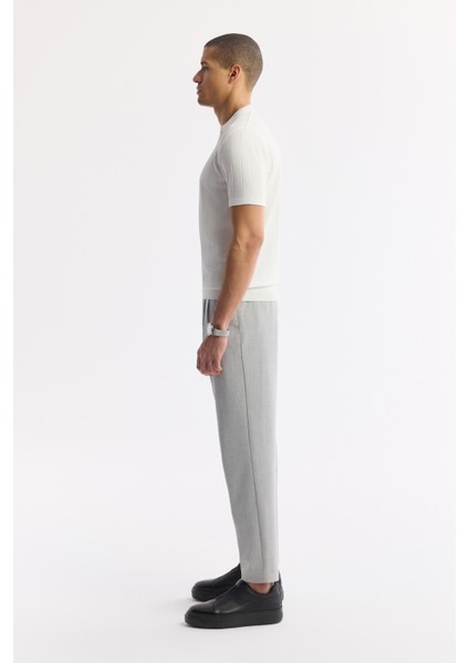 Erkek Ekru Polo Yaka Rayon Triko Regular Fit T-Shirt A51Y5015