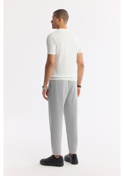 Erkek Ekru Polo Yaka Rayon Triko Regular Fit T-Shirt A51Y5015