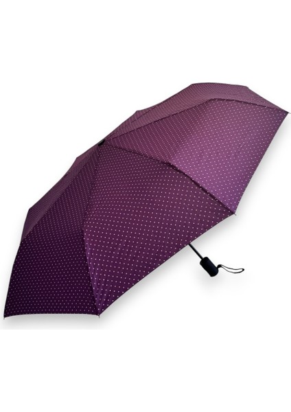 Mor Puantiyeli Tam Otomatik 8 Telli Kısa Şemsiye fiyatları
