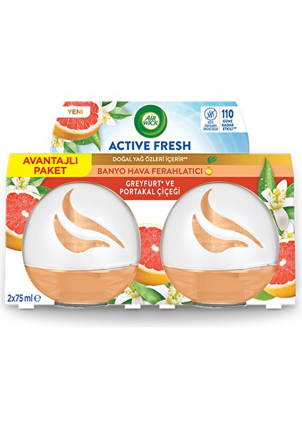 2 Adet Air Wick Decosphere Greyfurt ve Portakal Çiçeği 2X75 ml