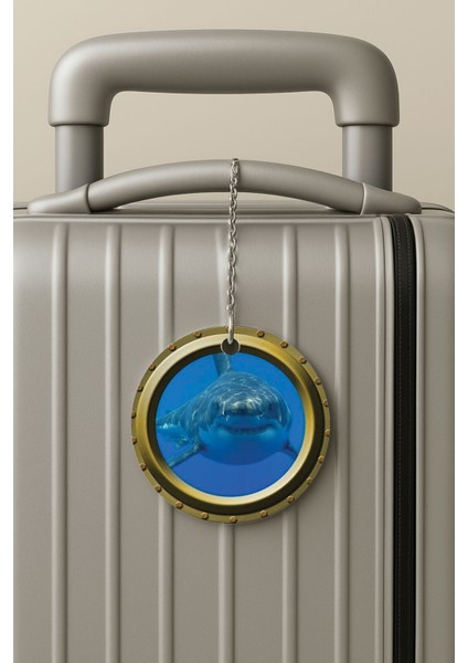 Pleksi Zincirli Bavul Etiketi Seyahat Tatil Için Tasarım Valiz Etiketi Sürpriz Misafir