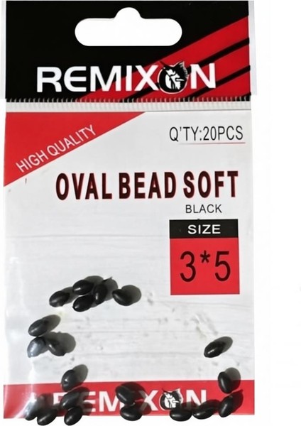 Oval Bead Soft Boncuk 3*5cm Siyah fiyatları
