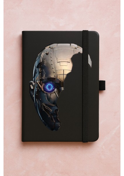 Promosyon Tarihsiz Premium Termo Defter Desenli 192 Yaprak - Robot Face