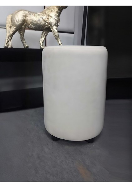 Evimşah Puf & Bench Yuvarlak Krem modelleri