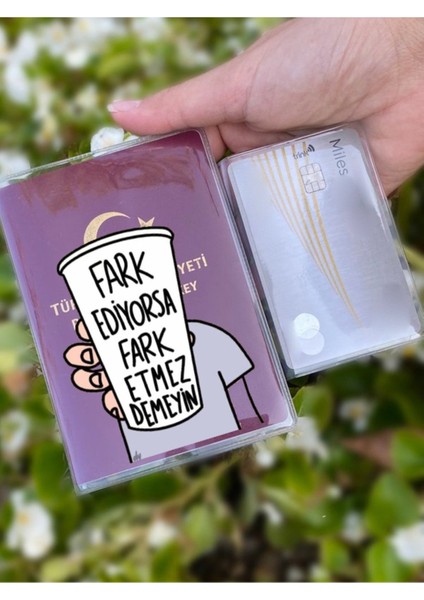 Farketmez Desenli Universal Şeffaf Pasaport Kılıfı Model Tüm Ülke Pasaportlarına Uygun