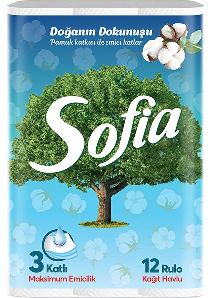 4 Adet Sofia Kağıt Havlu 12'li Mutfak