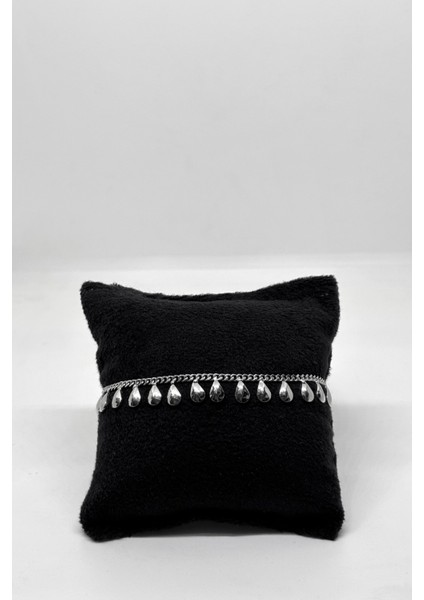 Damla Sallantılı Kadın Gümüş Zincir Bileklik